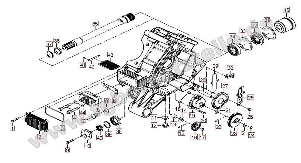 Motorgehäuse links Motorgehäuse links