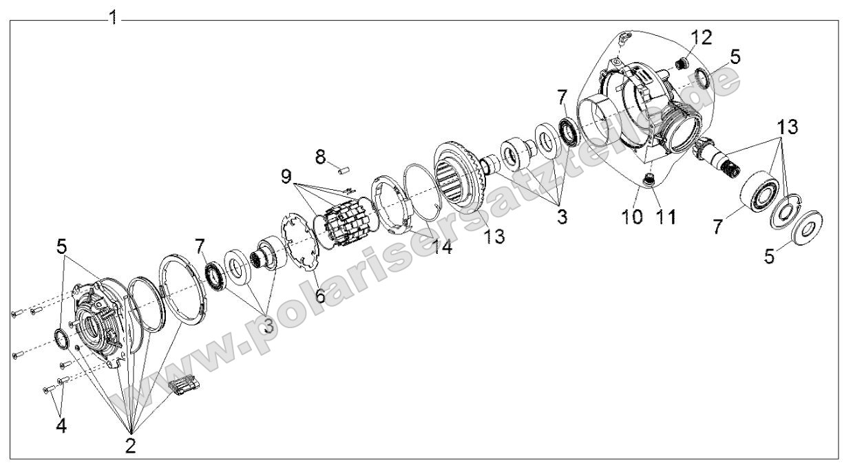 Drive Train, Front Gearcase Internals Drive Train, Front Gearcase Internals