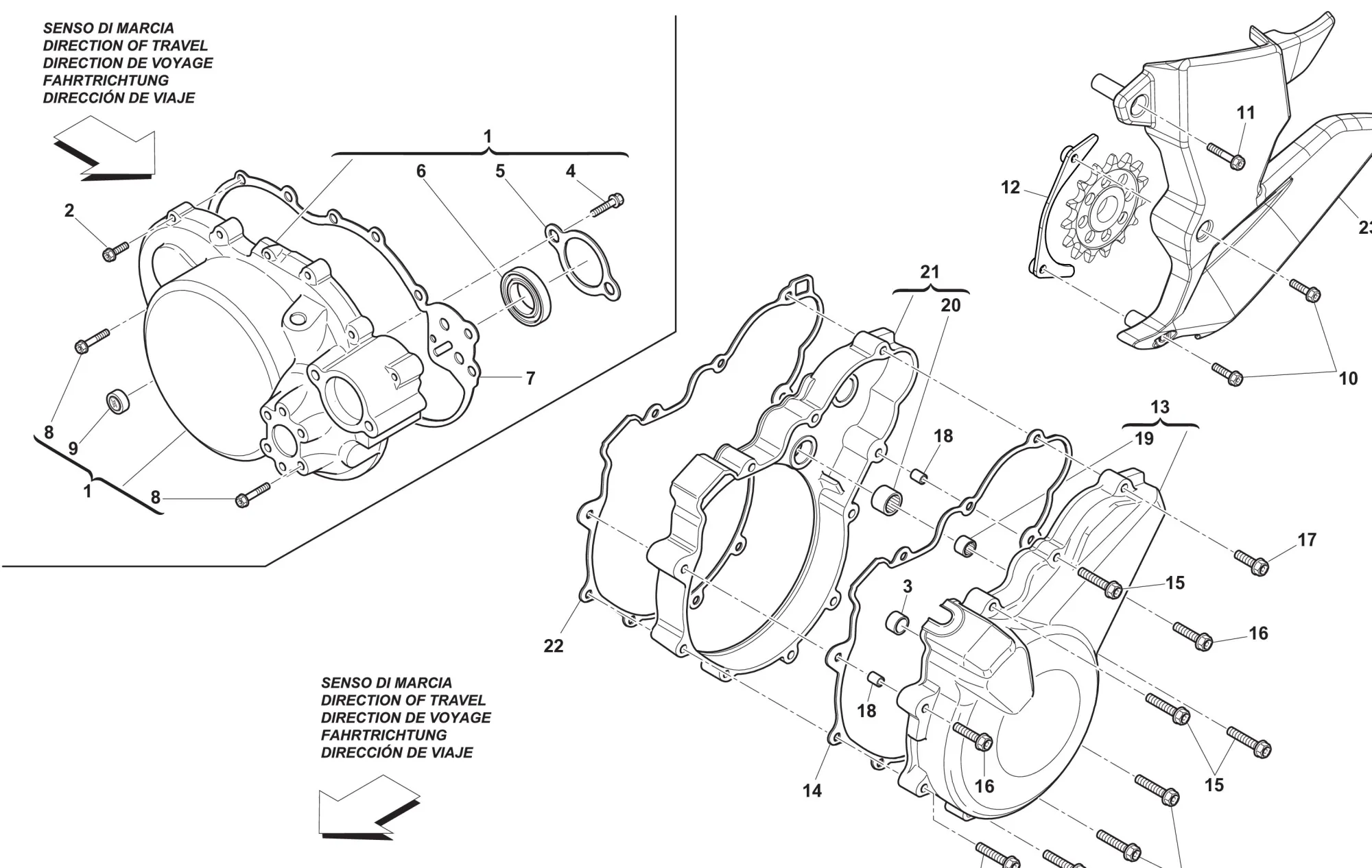 Motordeckel links + rechts Motordeckel links + rechts