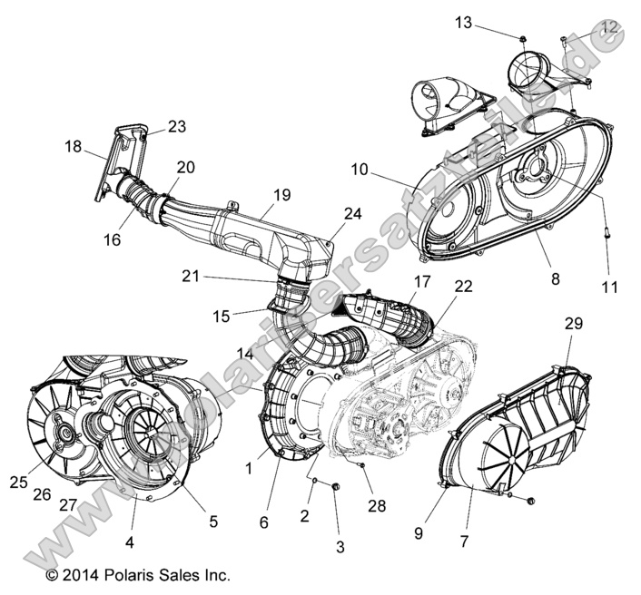 Body, Clutch Cover and Ducting