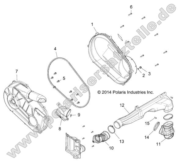 Drive Train, Clutch Cover and Ducting