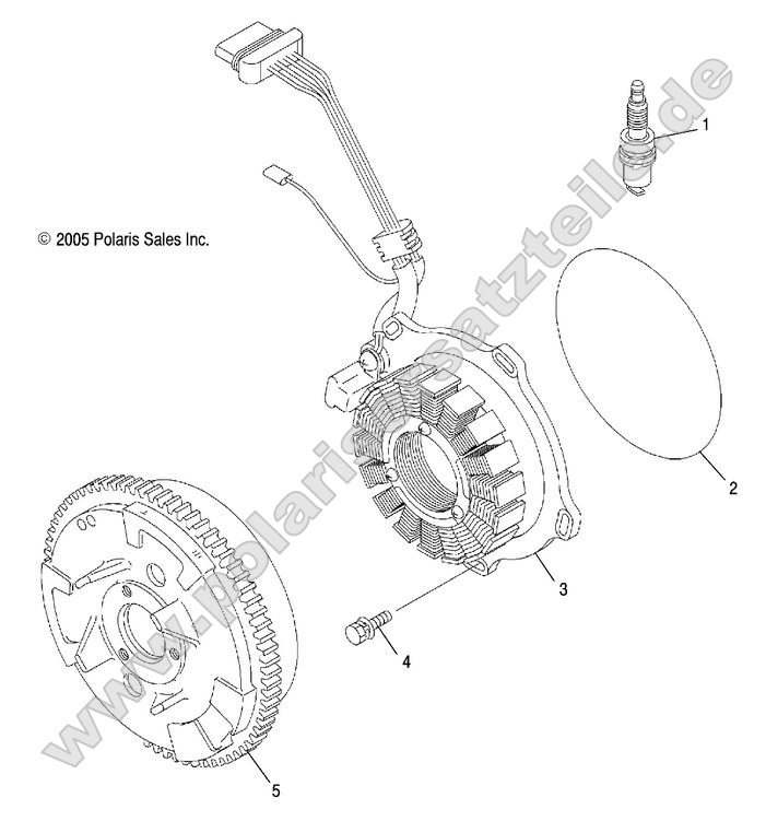 Engine, Flywheel and Stator