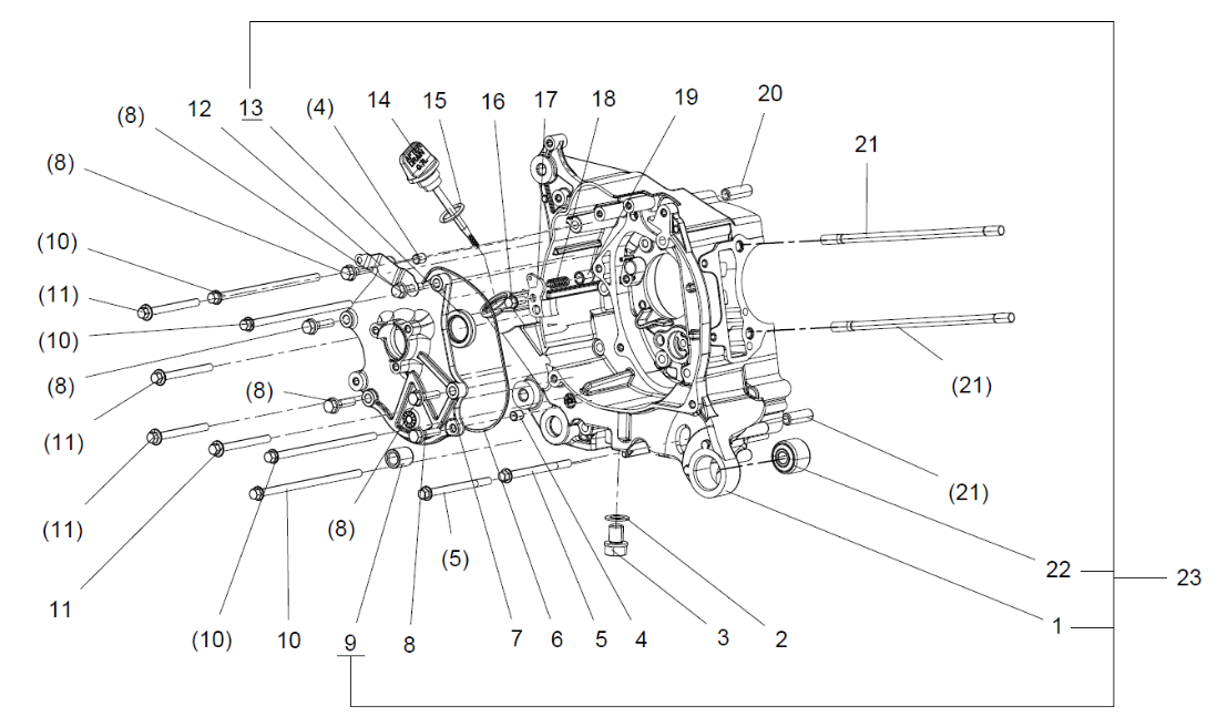 Kurbelgehäuse - rechts