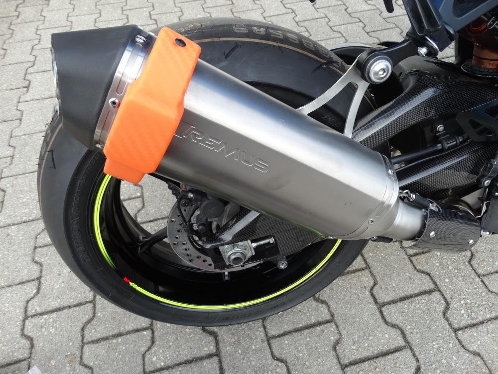 Racing Endschalldämpfer Protektor Universal Rund orange