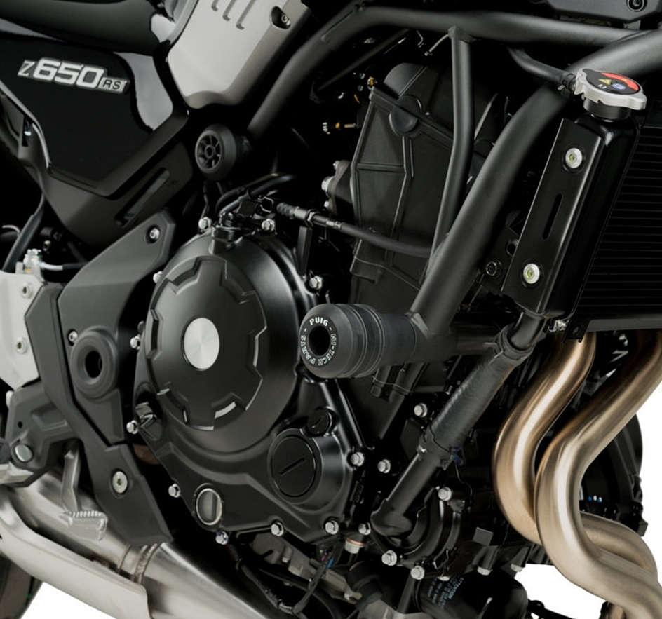Puig_Sturzpads_Vintage_20_Crash_Pads_schwarz___Kawasaki_Z650_RS_2022_23___21118N Puig Sturzpads Vintage 2.0 Crash Pads schwarz - Kawasaki Z650 RS 2022-23