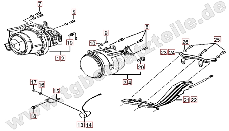 Scheinwerfer - Blinker vorne
