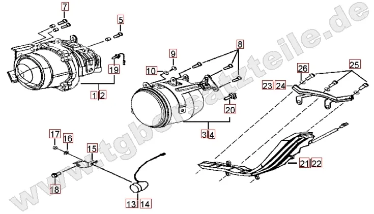 Scheinwerfer - Blinker vorne Scheinwerfer - Blinker vorne