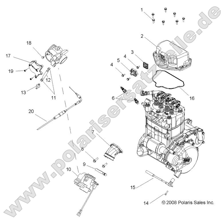 Engine, Throttle Body and Valve Cover