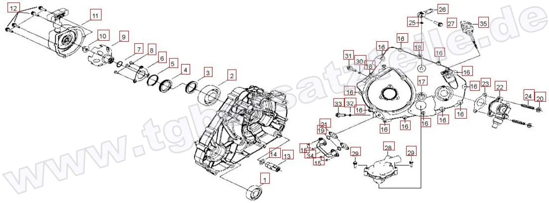 Wasserpumpe-Handstartereingriffsrad-Tachoantrieb Wasserpumpe-Handstartereingriffsrad-Tachoantrieb