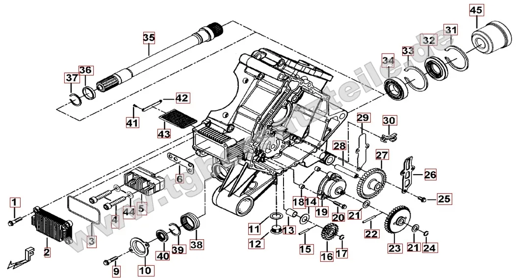 Motorgehäuse links Motorgehäuse links