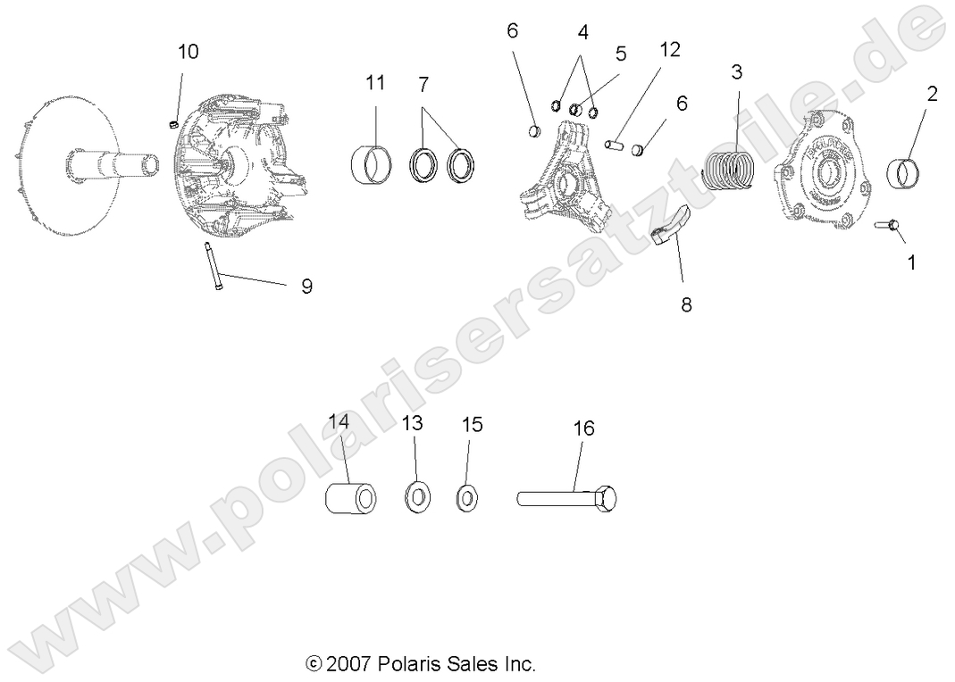 DRIVE TRAIN, PRIMARY CLUTCH DRIVE TRAIN, PRIMARY CLUTCH
