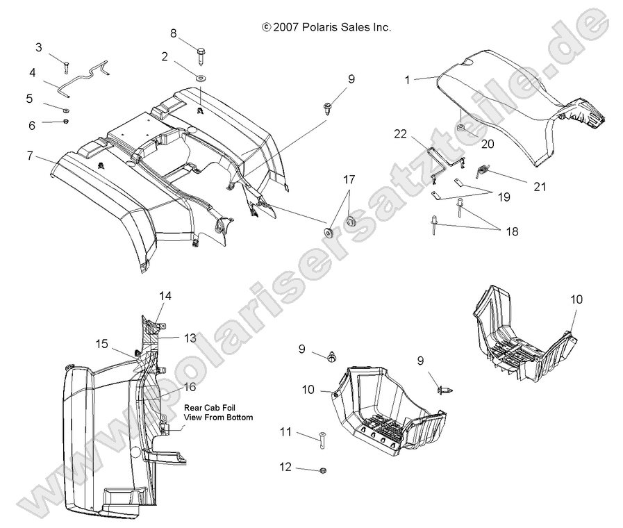 BODY, REAR CAB and SEAT BODY, REAR CAB and SEAT
