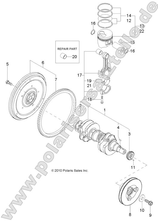 Engine, Crankshaft and Piston