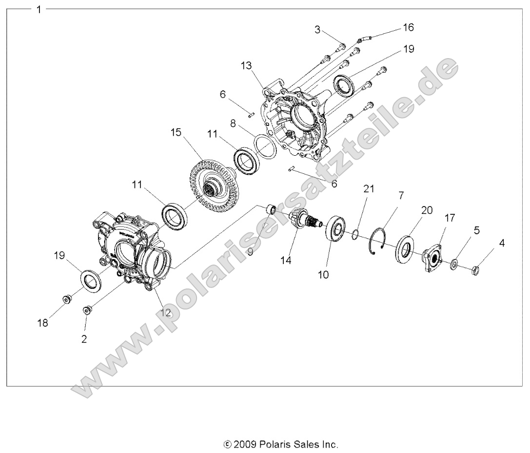 Drive Train, Rear Gearcase Internals Drive Train, Rear Gearcase Internals