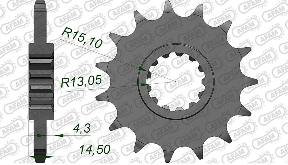 AFAM Kettensatz Stahl 525 XRR 15x40 - Honda CB 750 F2 1995-03