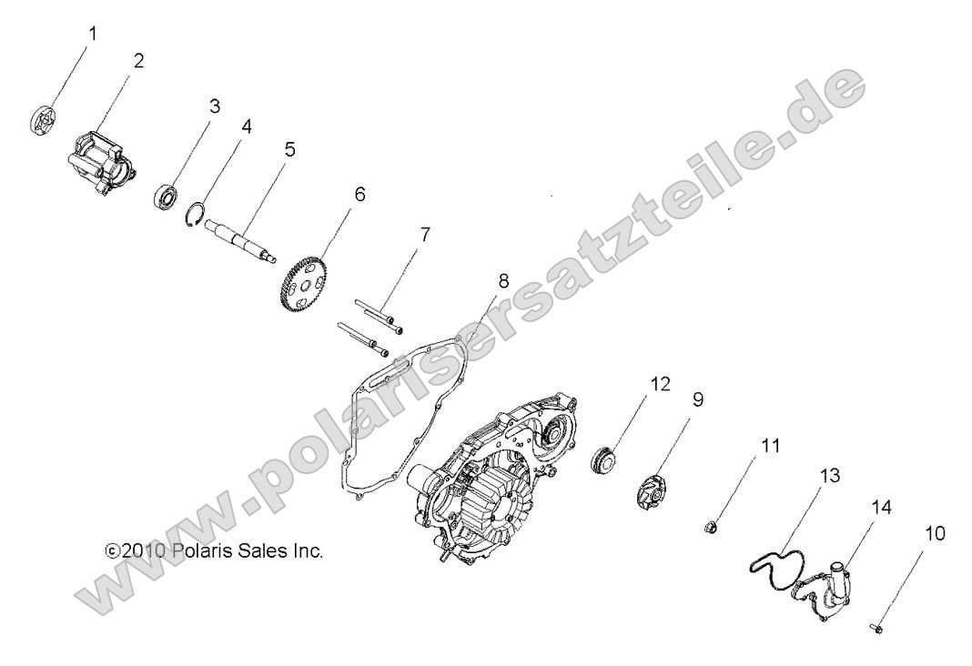 Engine, Oil Pump and Water Pump