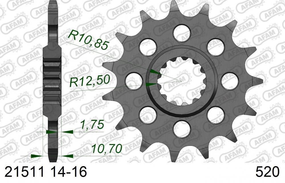 AFAM Racing Ritzel / Kettenrad vorne - 520 - 21511