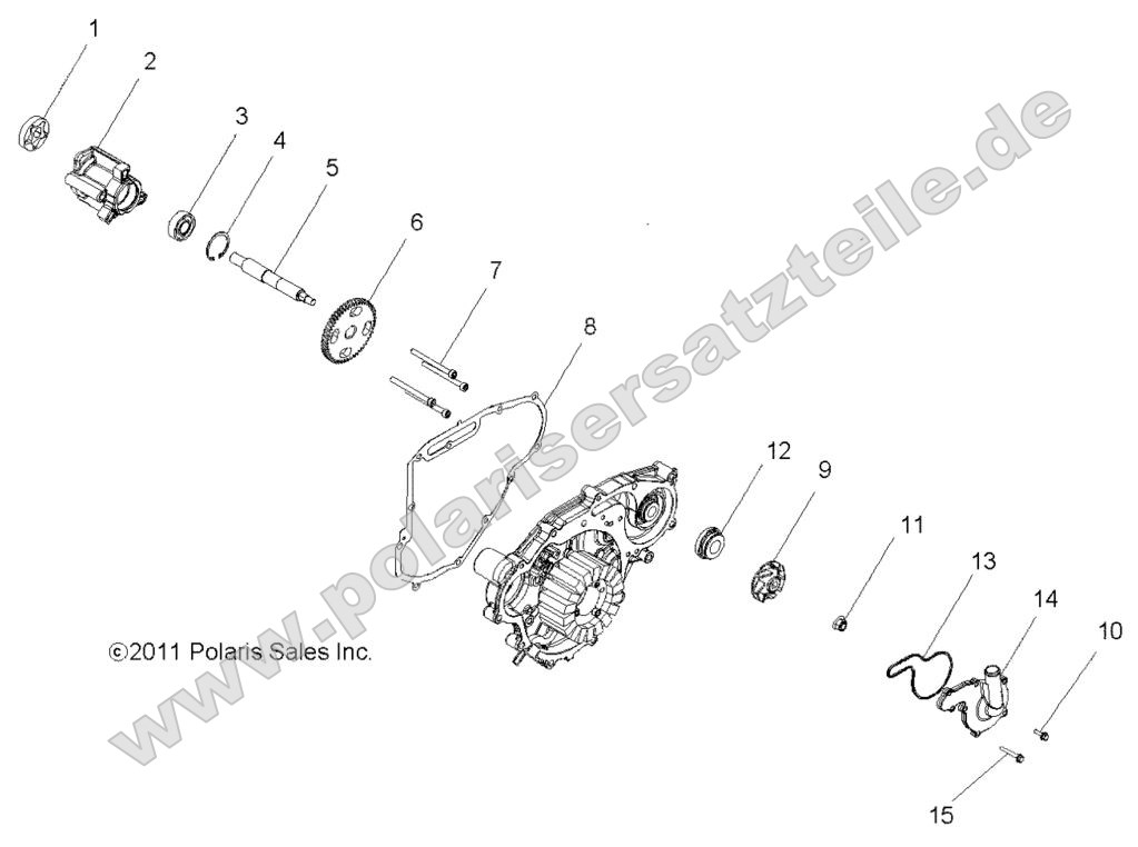 Engine, Oil Pump and Water Pump
