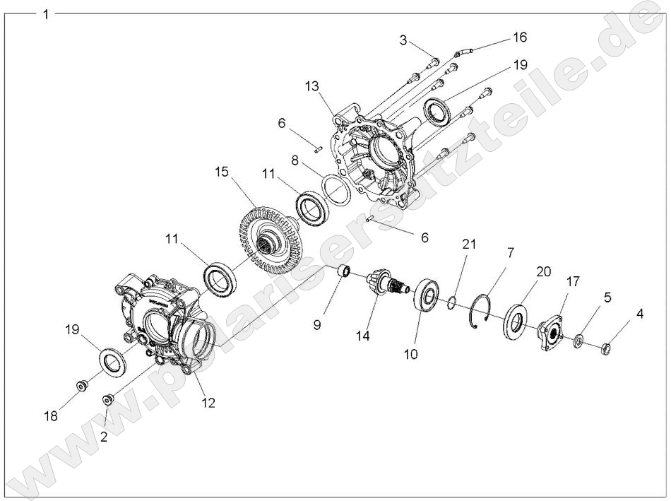 DRIVE TRAIN, REAR GEARCASE INTERNALS