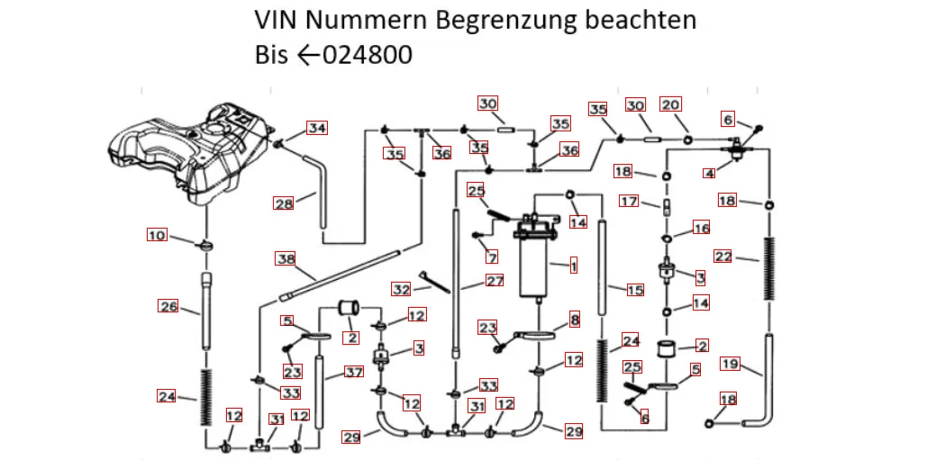 Benzinpumpe bis VIN 024800 Benzinpumpe bis VIN 024800