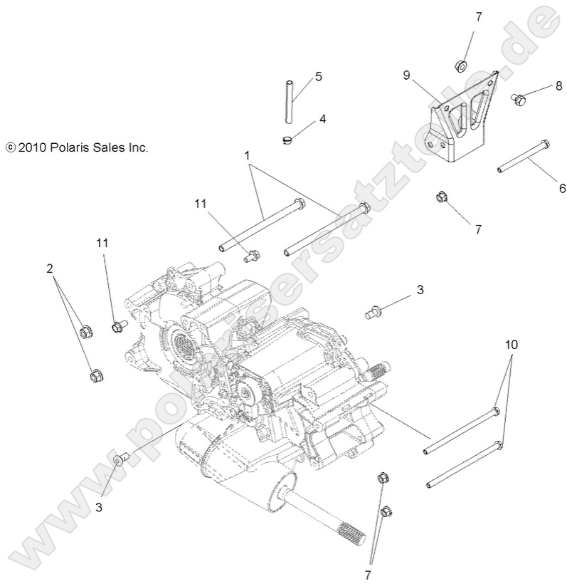 DRIVE TRAIN, MAIN GEARCASE MOUNTING DRIVE TRAIN, MAIN GEARCASE MOUNTING
