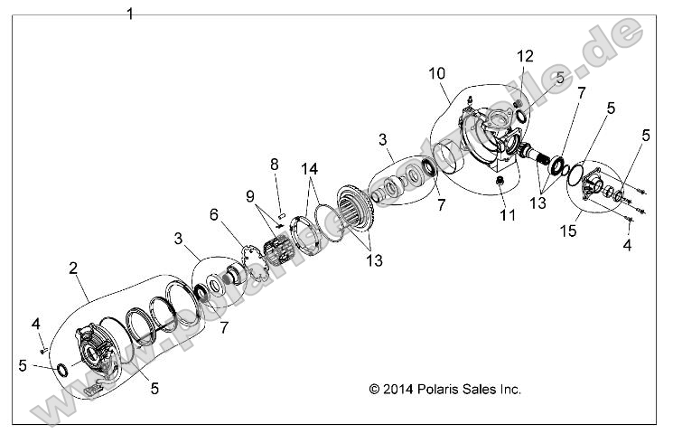 Drive Train, Front Gearcase Internals Drive Train, Front Gearcase Internals