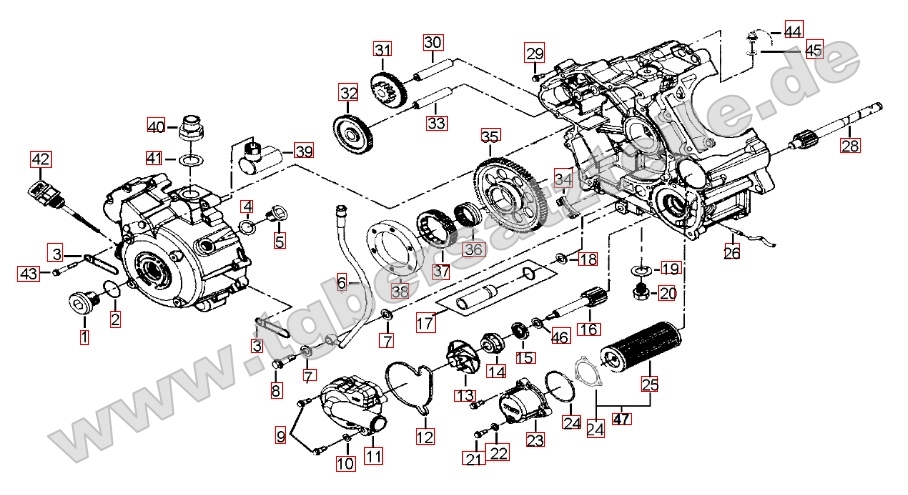 Motorgehäuse rechts