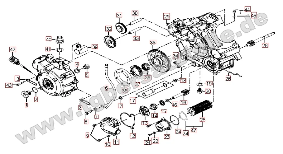 Motorgehäuse rechts