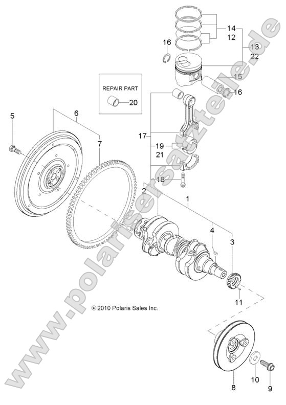 Engine, Crankshaft and Piston
