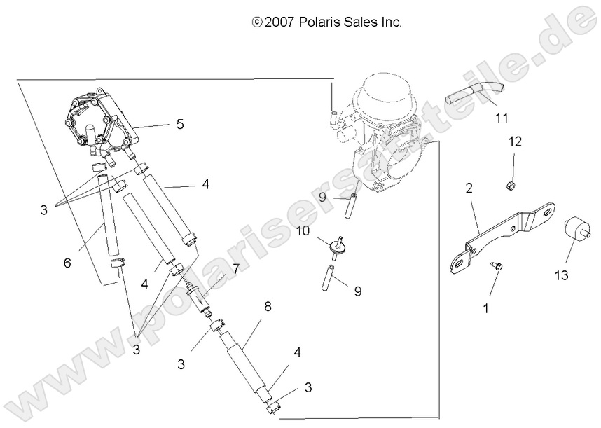 ENGINE, CARBURETOR MOUNTING and FUEL PUMP and LINES ENGINE, CARBURETOR MOUNTING and FUEL PUMP and LINES