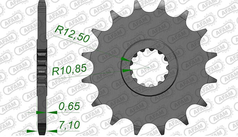 AFAM Kettensatz Stahl 520 XSR-G 16x46 - Yamaha XTZ 750 Super Tenere 1989-00