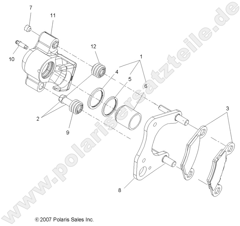 BRAKES, FRONT CALIPER
