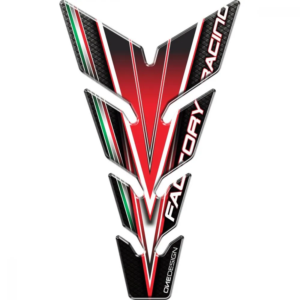 OneDesign Tankpad Factory Racing "schwarz-rot" Design - Universal