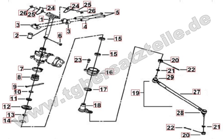 Lenksäule - Spurstange