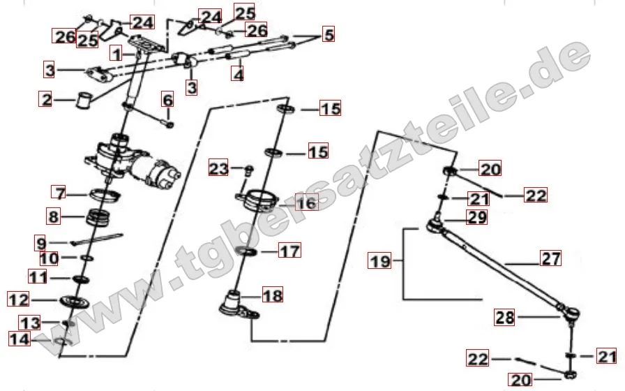 Lenksäule - Spurstange