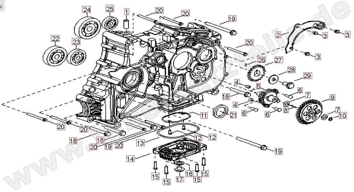 Motorgehäuse rechts
