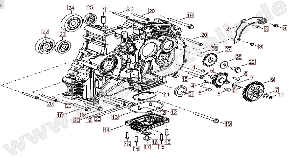 Motorgehäuse rechts