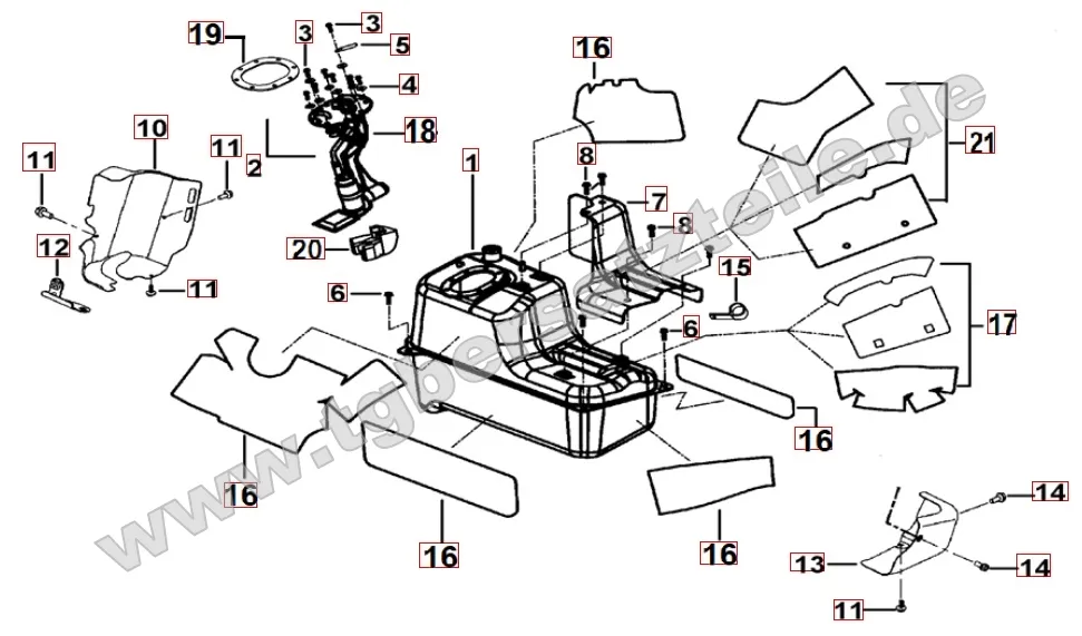 Hitzeschutz für Benzintank Hitzeschutz für Benzintank