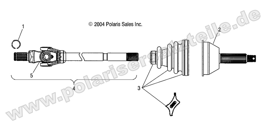 FRONT DRIVE SHAFT 6x6 FRONT DRIVE SHAFT 6x6