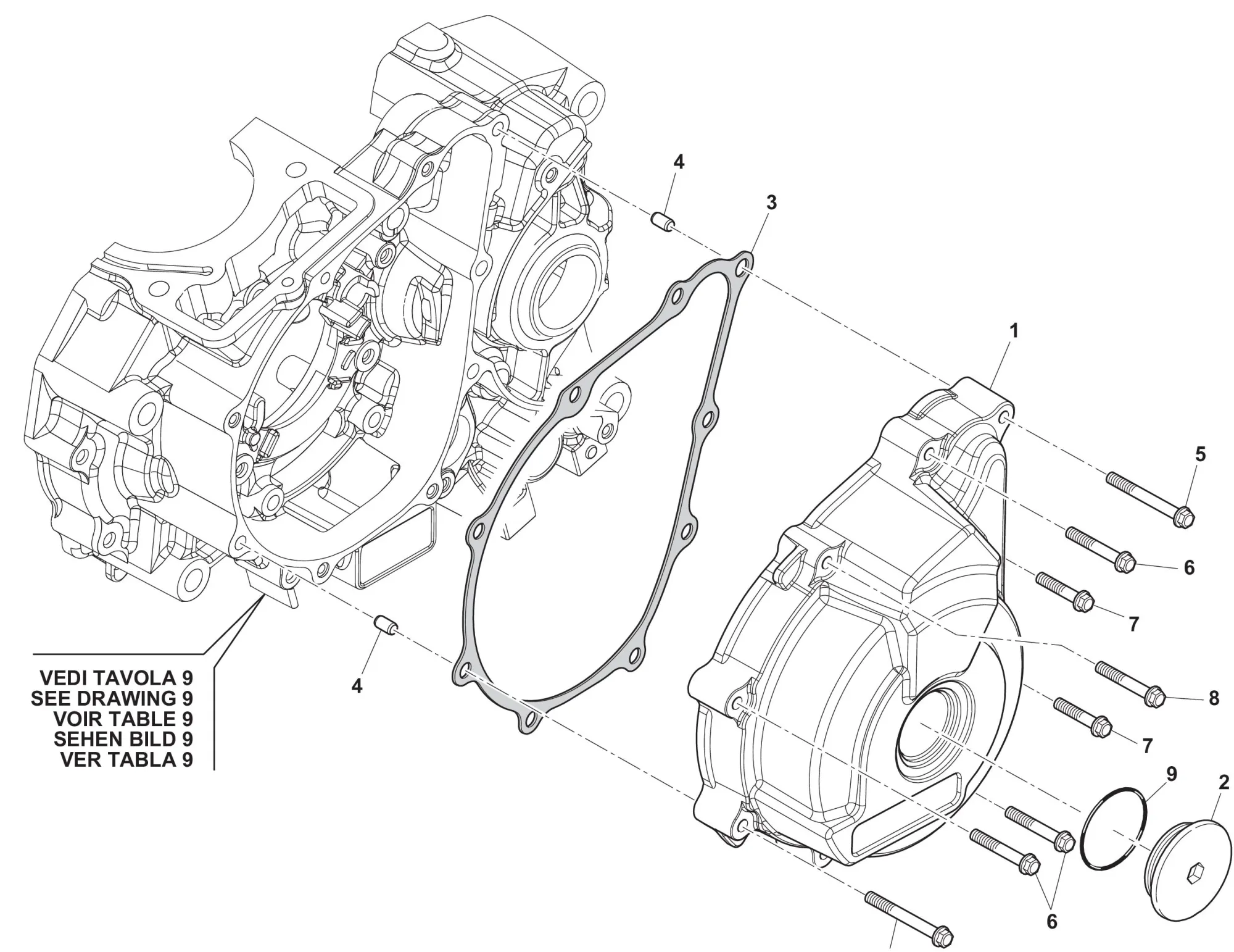 Motordeckel links Motordeckel links