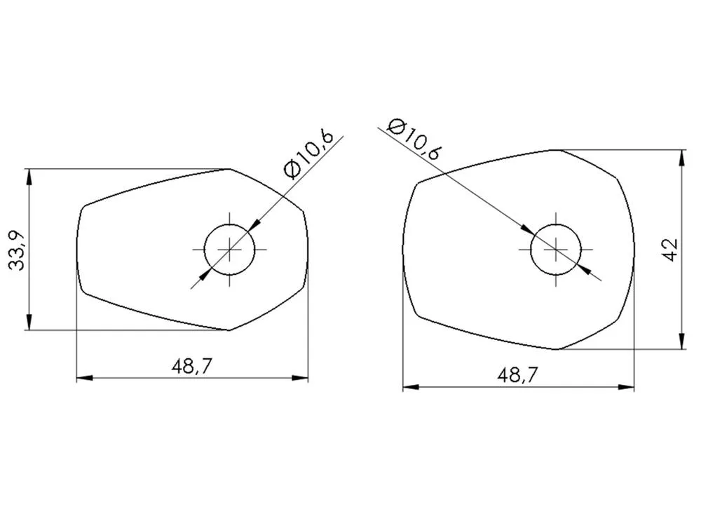 Puig Blinker Adapterplatten / Spacer Suzuki - Typ 1