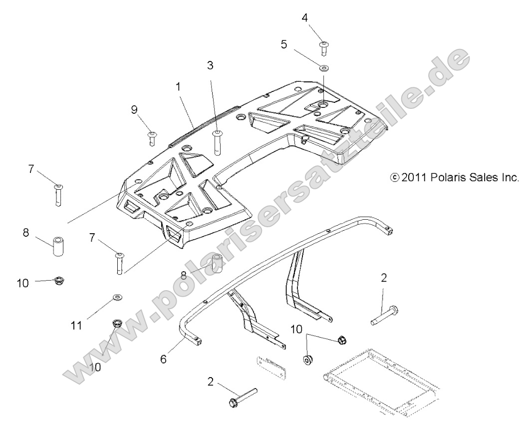 Body, Rear Rack (49ATVRACKMTGRR12SP500F) Body, Rear Rack (49ATVRACKMTGRR12SP500F)