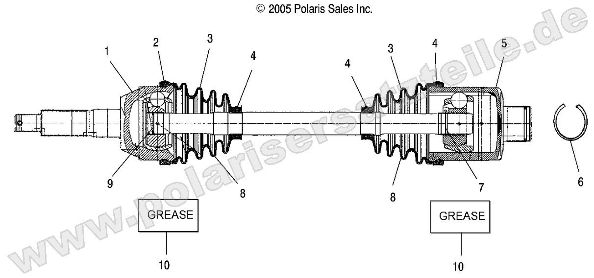 DRIVE SHAFT, REAR DRIVE SHAFT, REAR