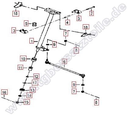 Lenksäule-Spurstange