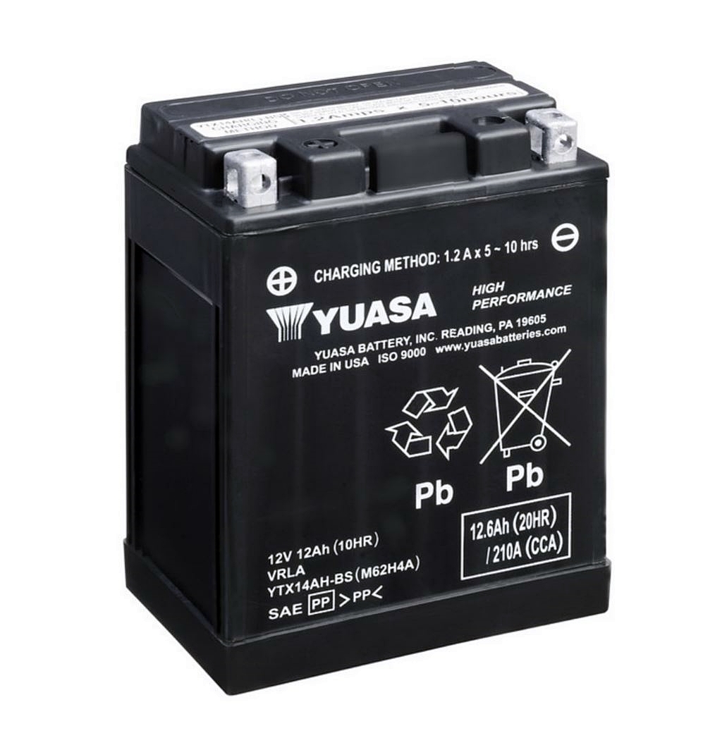 Yuasa_YTX14AH_BS_AGM_Batterie_12V_12AH___Einbaufertig Yuasa YTX14AH-BS AGM Batterie 12V 12AH - Einbaufertig (YB14A-A2)