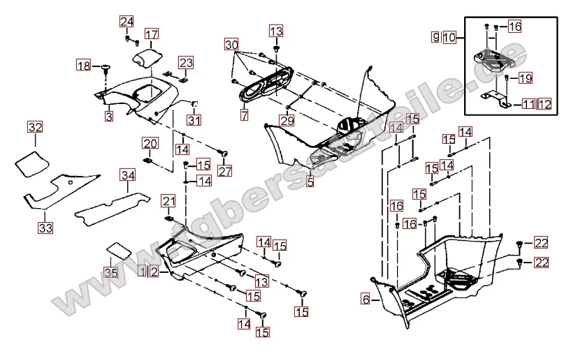 Fußstützen - Tankabdeckugn Fußstützen - Tankabdeckugn