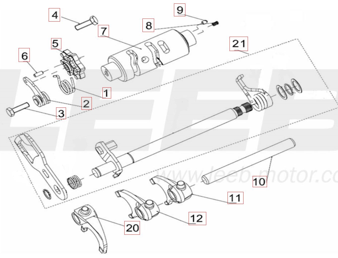 Schaltwelle - Schaltwalze