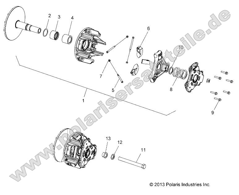 Drive Train, Primary Clutch (49RGRCLUTCHDRV15DLS) Drive Train, Primary Clutch (49RGRCLUTCHDRV15DLS)
