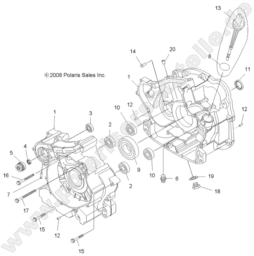 ENGINE, CRANKCASE ENGINE, CRANKCASE