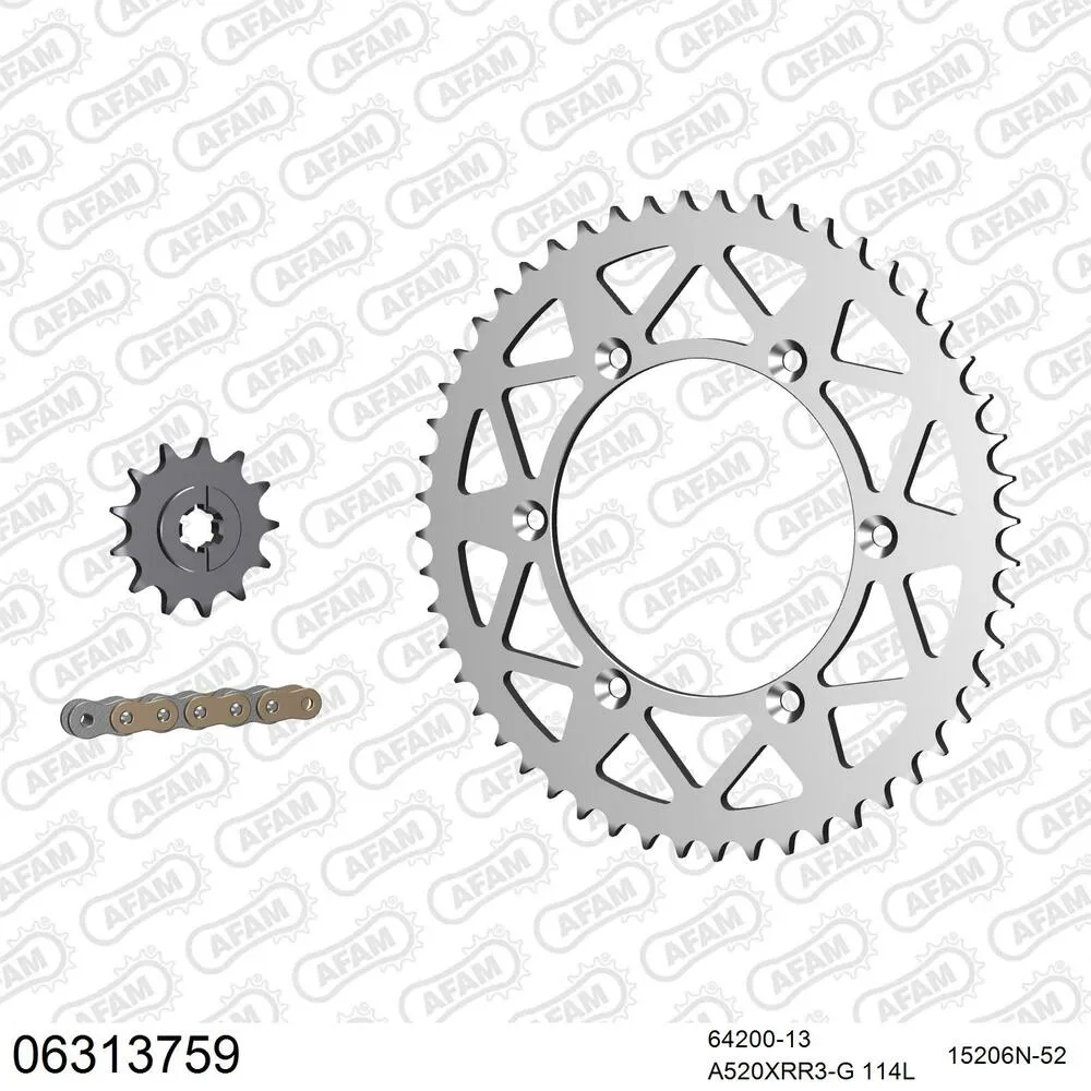 AFAM Kettensatz Aluminium 520 XRR3-G 13x52 - Husqvarna WR 125 1995-97 - 06313759